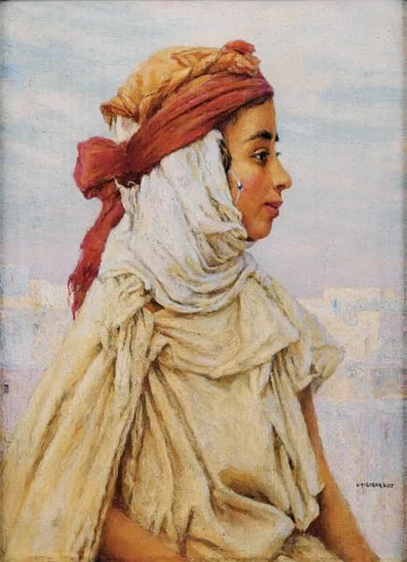 Giovane donna di profilo